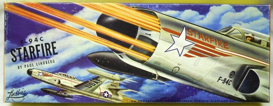 Lindberg 1/48 F-94C Starfire by Paul Lindberg First Logo Issue, 519 plastic model kit